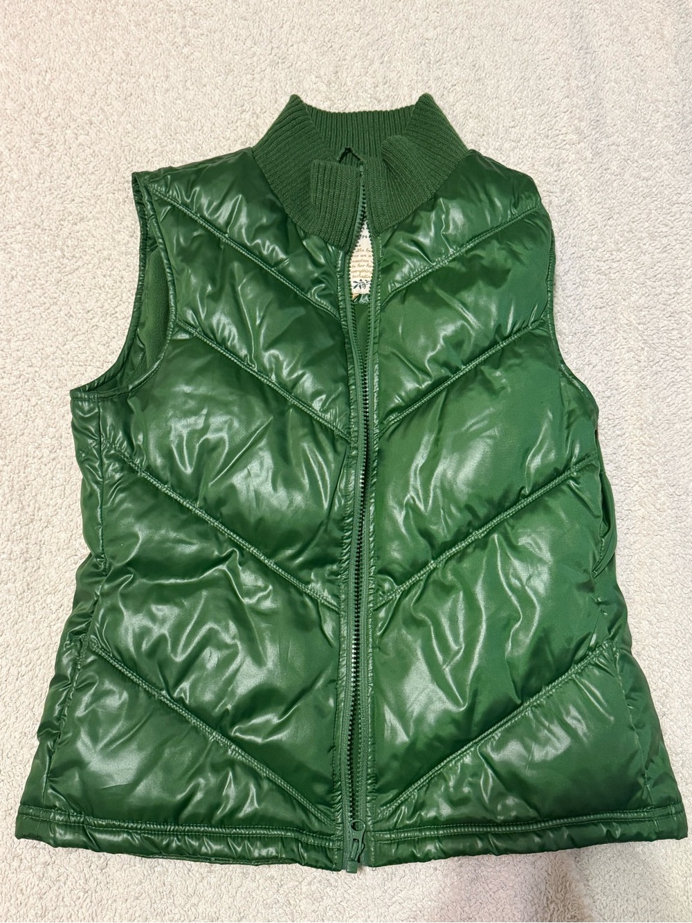 Old Navy Green Quilted Puffer Vest